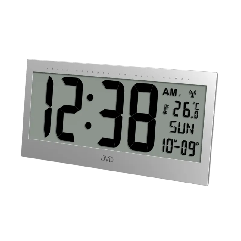 JVD OBrovské velké stříbrné digitální hodiny JVD RB9380.2