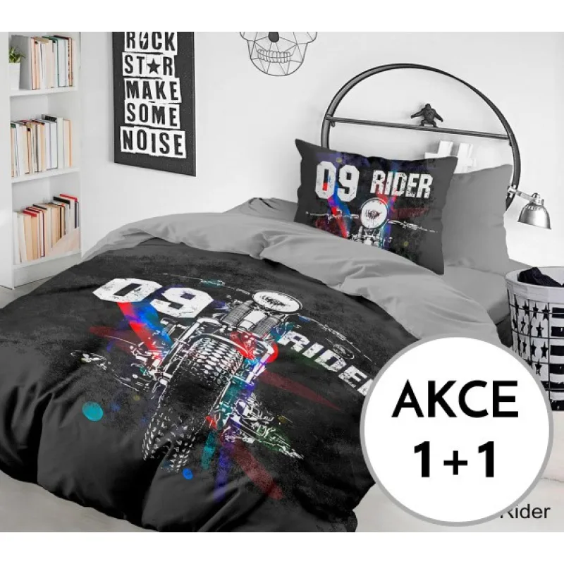 Posteľné obliečky Rider Digitál 140x200/70x90 cm 1+1 zdarma
