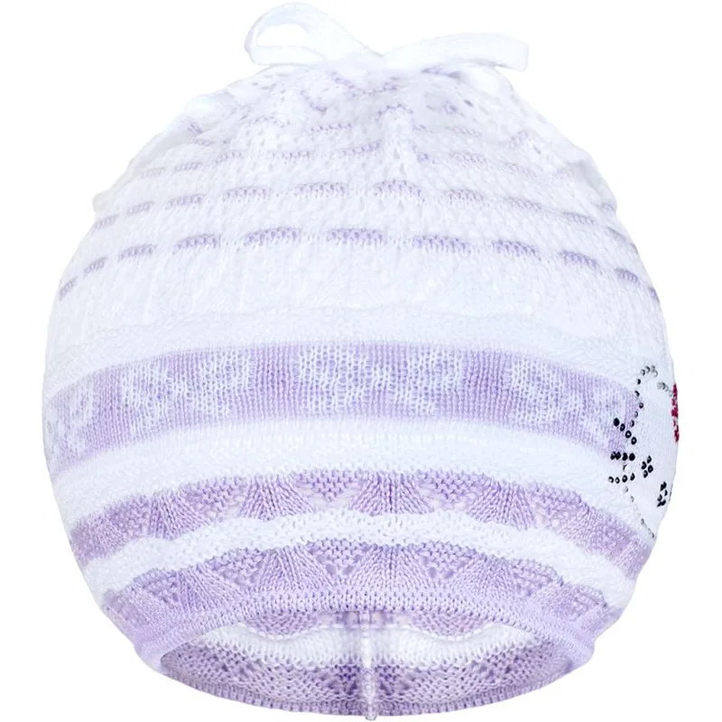 Pletená čiapočka-šatka New Baby mačička fialová