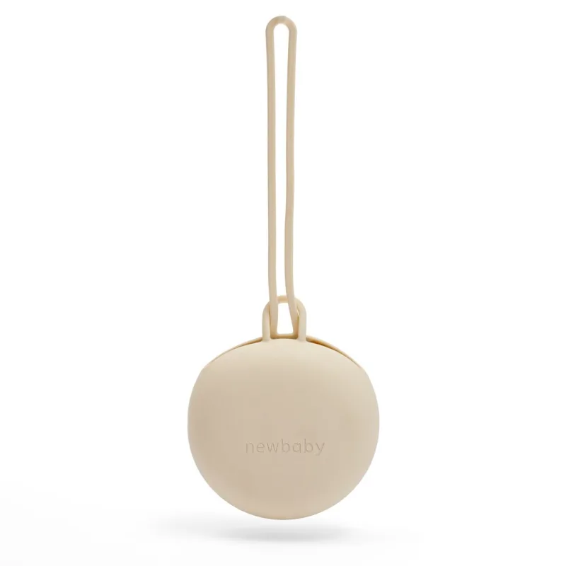 Silikónový obal na cumlík New Baby béžový