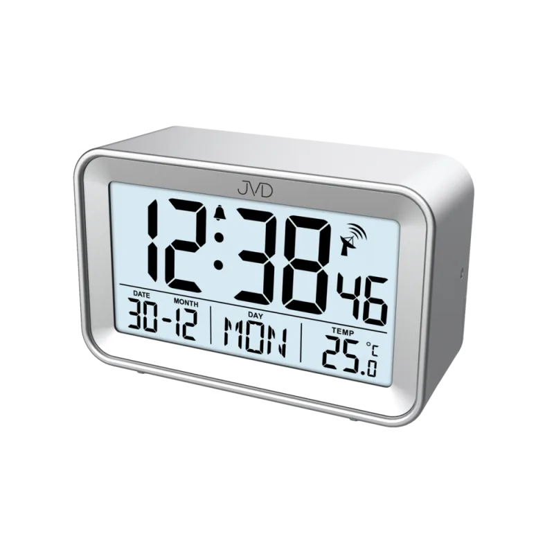 JVD Digitální stříbrný rádiem řízený budik JVD RB3544.2