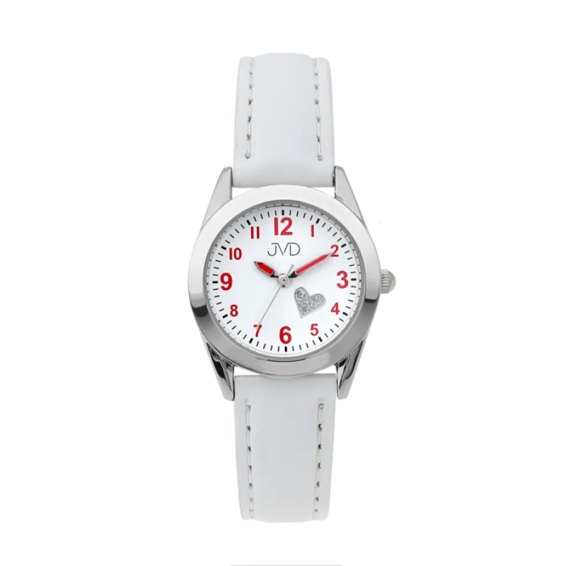 Dětské dívčí náramkové čitelné hodinky JVD J7178.1 se srdíčkem