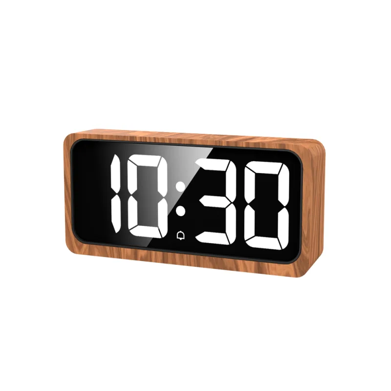 JVD Digitální designový bateriový budík s teploměrem JVD SB3210.2 v imitaci dřeva