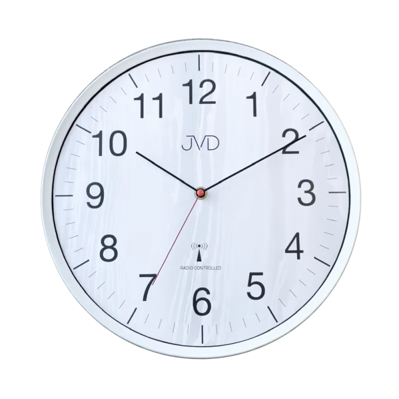 JVD Nástěnné rádiem řízene hodiny v imitaci dřeva JVD RH17.1