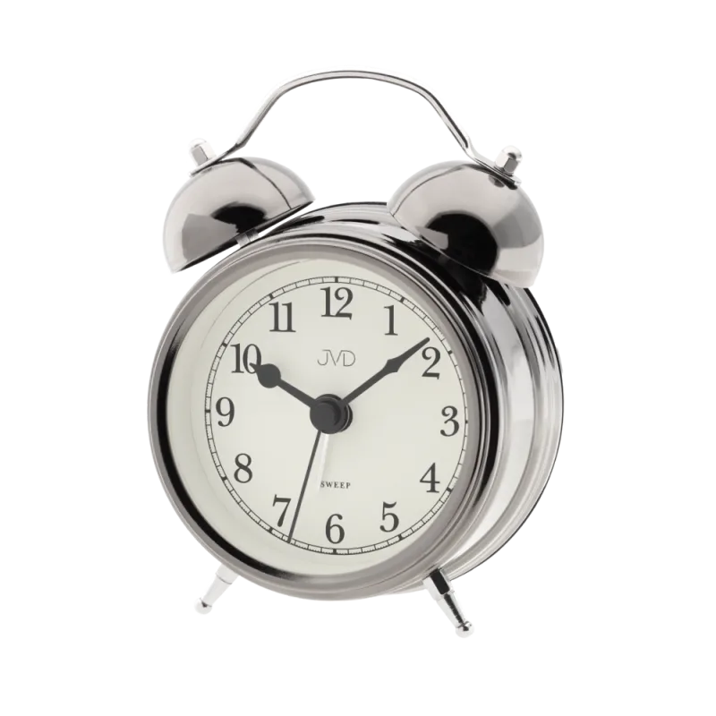 Tichý netikající ručkový budík s mechanickým zvoněním SRP2215.4