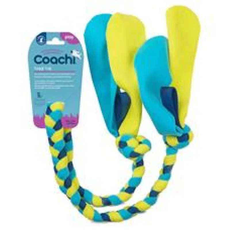 Hračka bavlna Coachi Tuggi přetahovadlo modro-zelené TCOA 1 ks