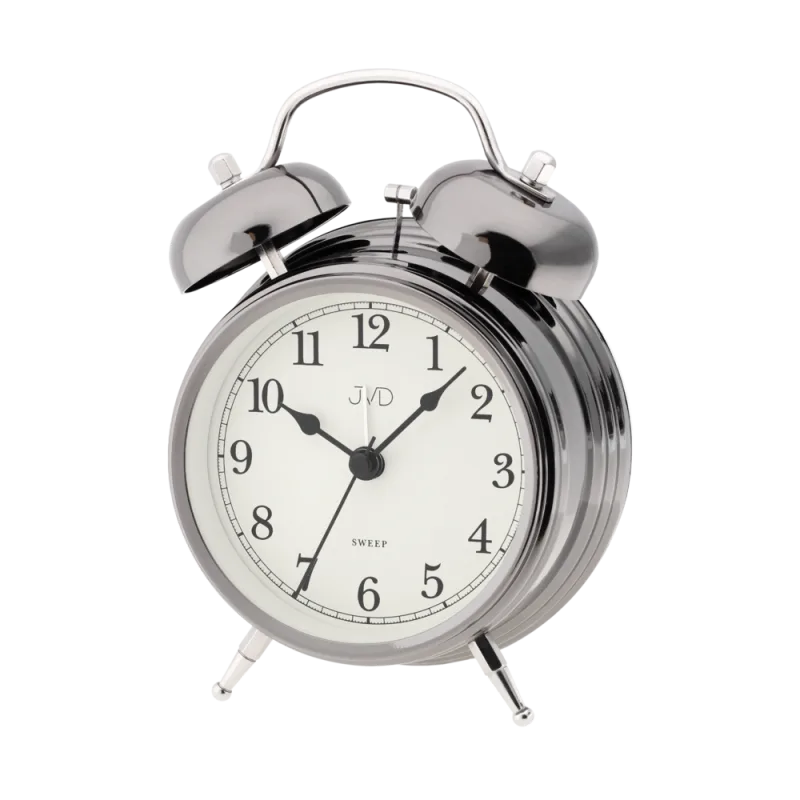 JVD Tichý netikající ručkový budík JVD sweep SRP2217.4 s mechanickými zvonky SKLAD