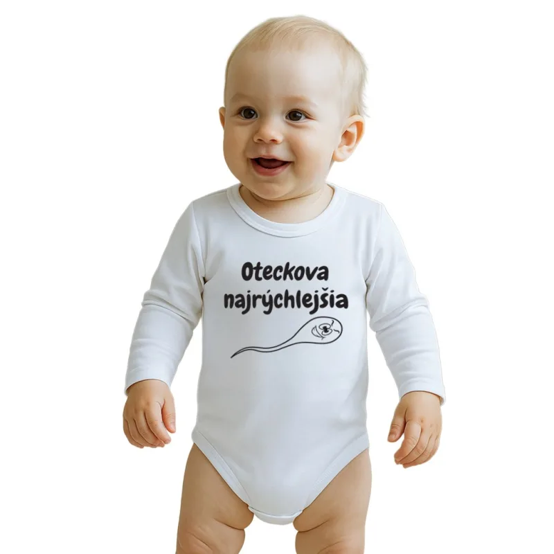 Body s potlačou New Baby Oteckova najrýchlejšia