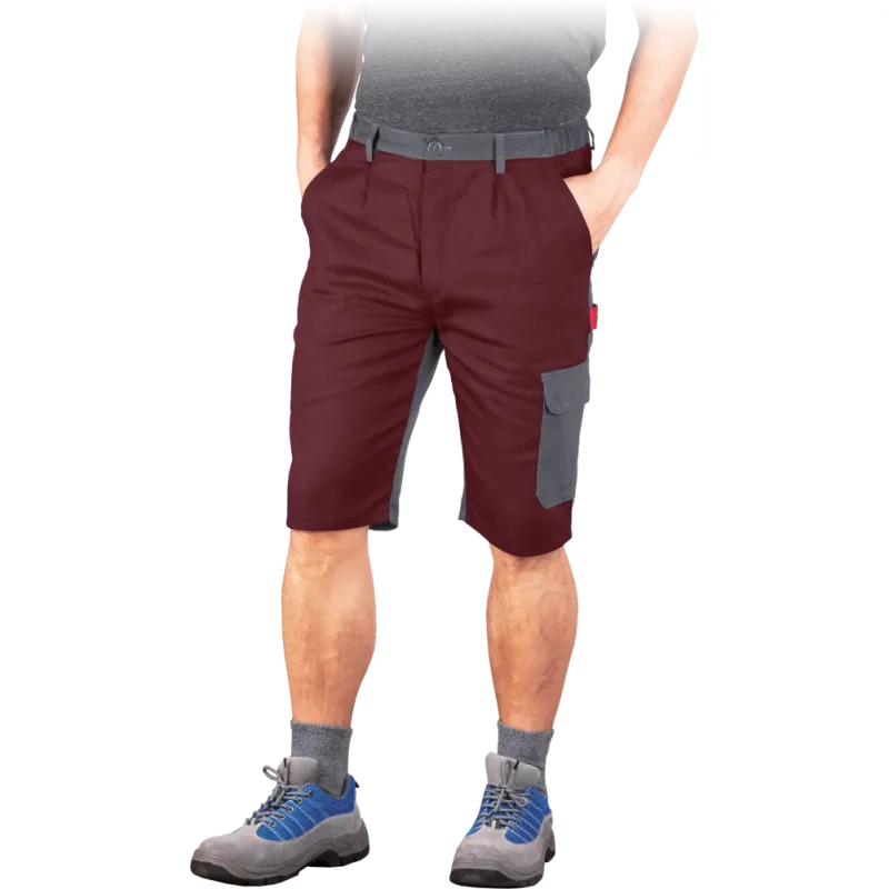 Reis BOMULL BORS pánske kraťasy Bordó/Grey S-3XL