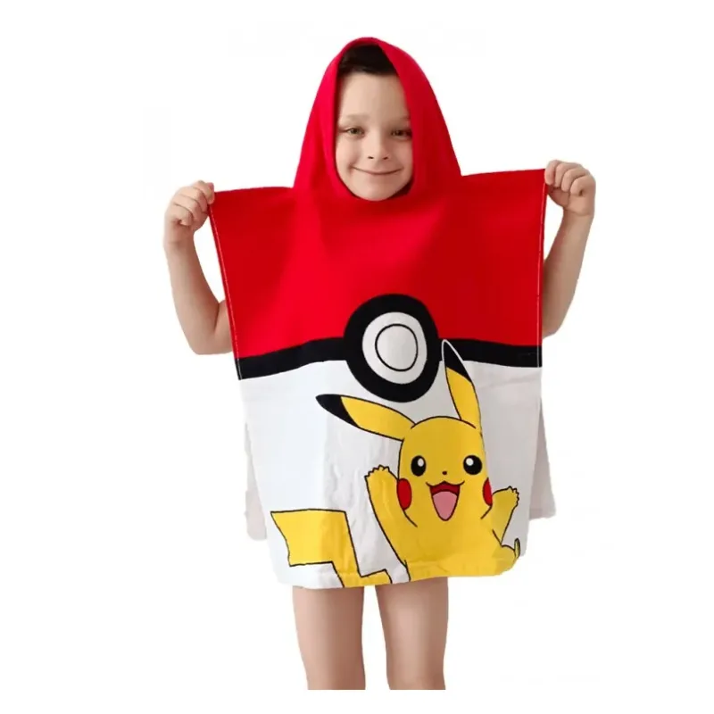 Detské pončo Pokémon Pokéball a Pikachu