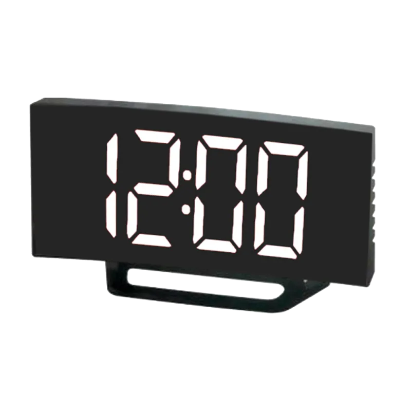 JVD Digitální černý budík do sítě s bílými LED svítícími čísly JVD SB3811.3