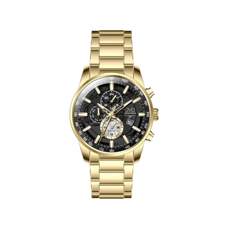 JVD Pánské ocelové vodotěsné ocelové hodinky - chronograf JVD JE1018.3