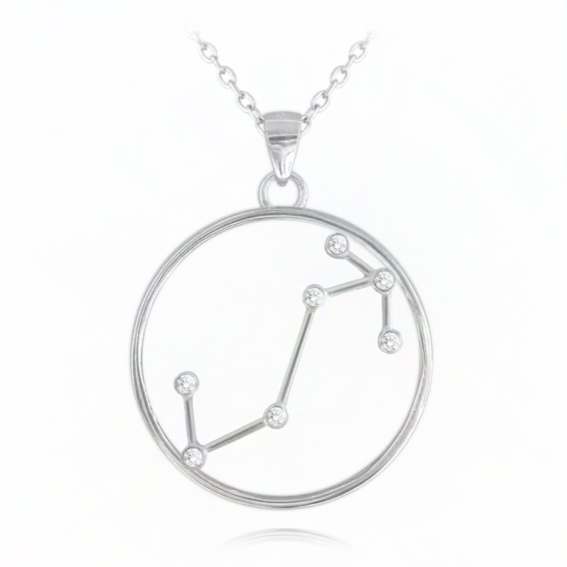 MINET Stříbrný náhrdelník Stars znamení ŠTÍR Czech Crystal