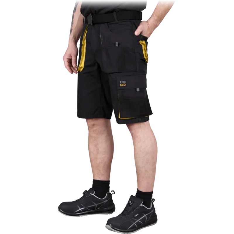 Reis FORECO OD pánske kraťasy Black/Yellow S-3XL