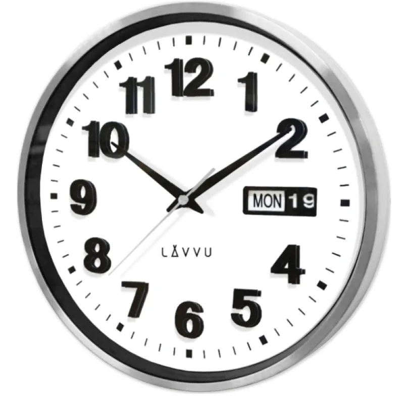 Kovové hodiny s ukazatelem data LAVVU DATE METAL LCT4050