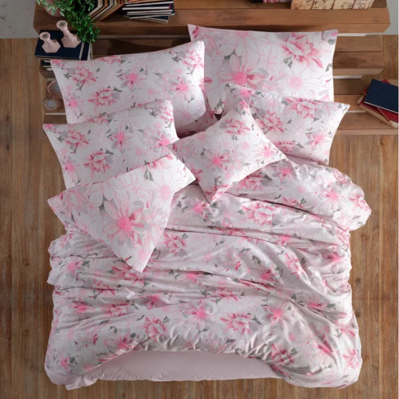 Brotex Obliečky Satén Floreta 200x200/2x70x90 cm