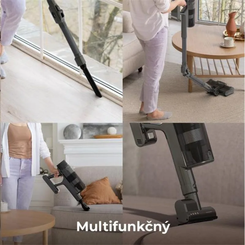 AENO Tyčový vysavač SC2, Turbo kefa, LED, AI nastavenie sacej sily, 60m…