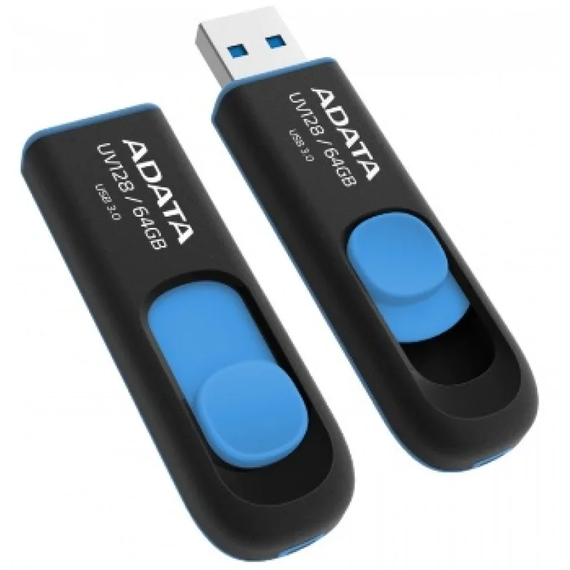 ADATA UV128/ 64GB/ USB 3.2/ USB-A/ Modrá AUV128-64G-RBE