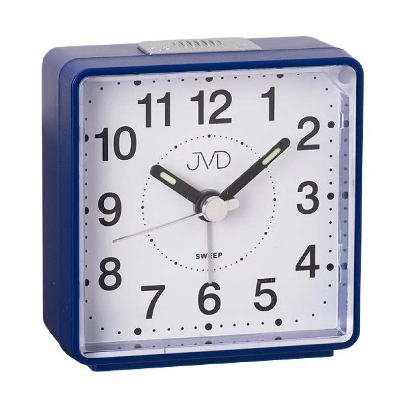 Tichý netikající ručkový budík JVD SRP26.4 SWEEP s plynulým chodem (nejlevnější)