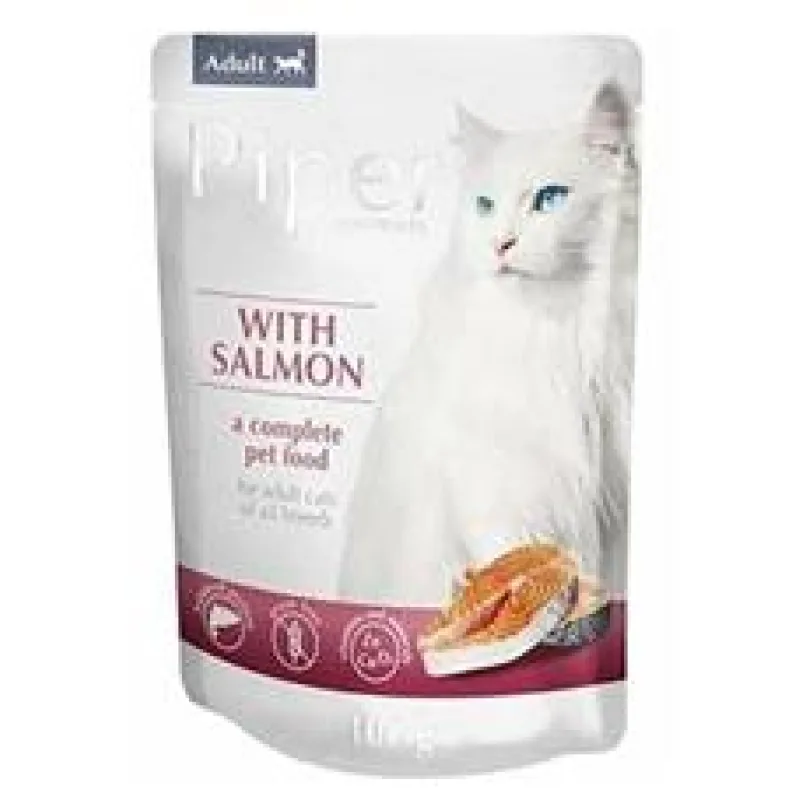 PIPER CAT kapsička pro kočky, s lososem 100g