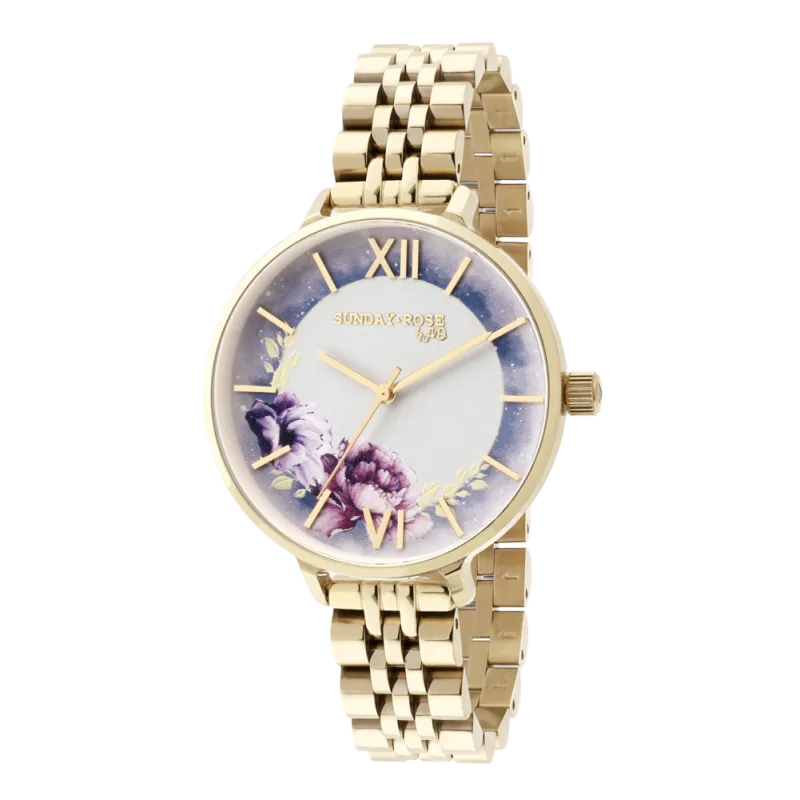 SUNDAY ROSE Dámské luxusní designové hodinky SUNDAY ROSE Enchanted Midnight Sky SUN-E05