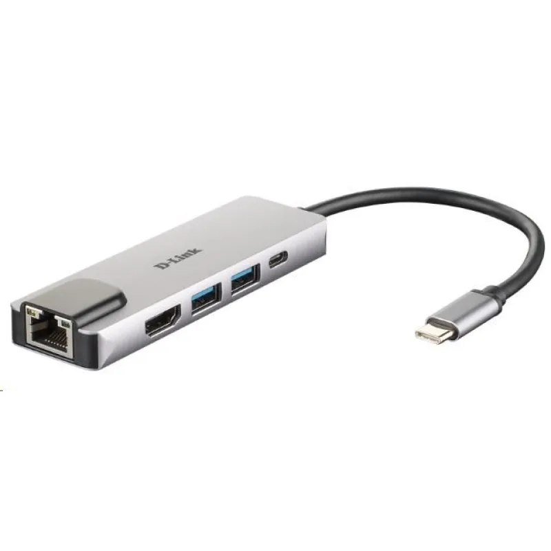 Rozbočovač D-Link DUB-M520 5 v 1 USB-C s rozhraním HDMI/ Ethernet…