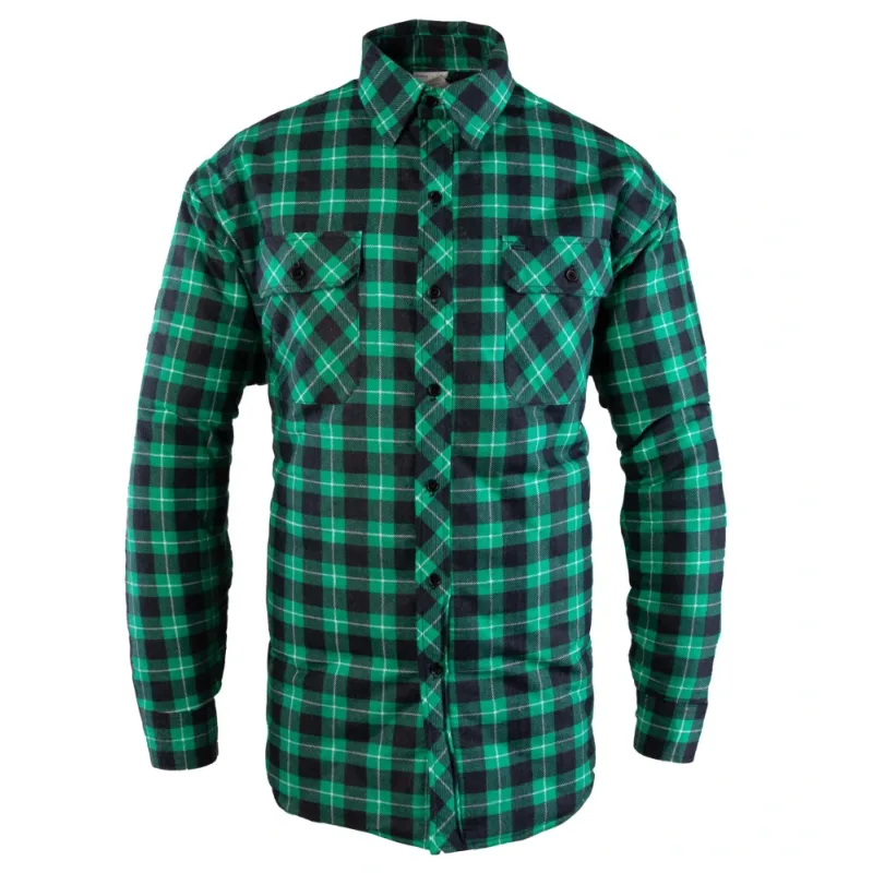 Polstar BONO zateplená flanelová košeľa green