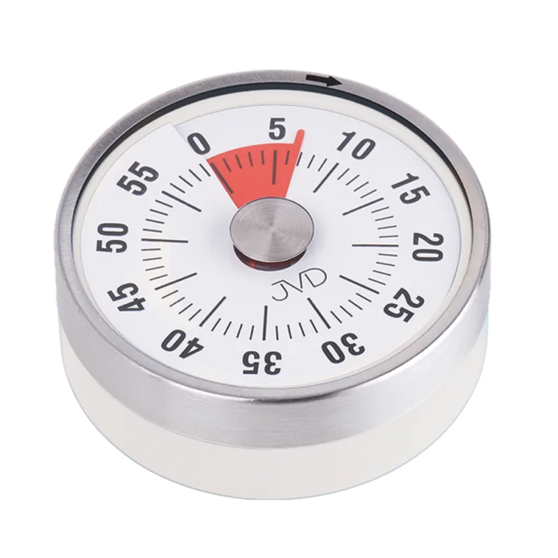 JVD Bílá Mechanická kulatá kuchyňská minutk JVD DM77.4