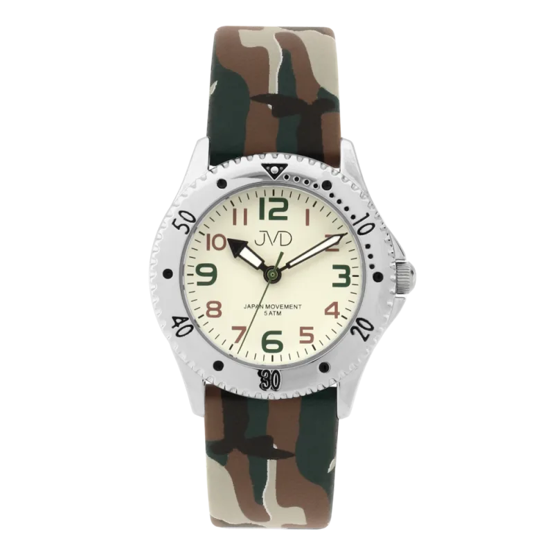 JVD Dětské chlapecké maskáčové hodinky JVD J7203.3