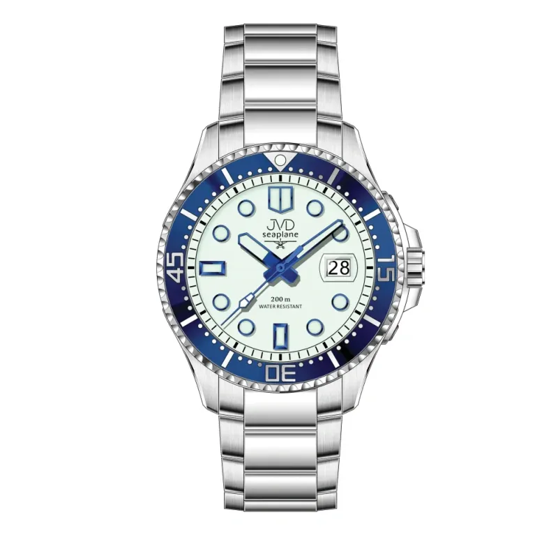 JVD Pánské vodotěsné ocelové hodinky pro potapěče 20ATM JVD JE1012.5