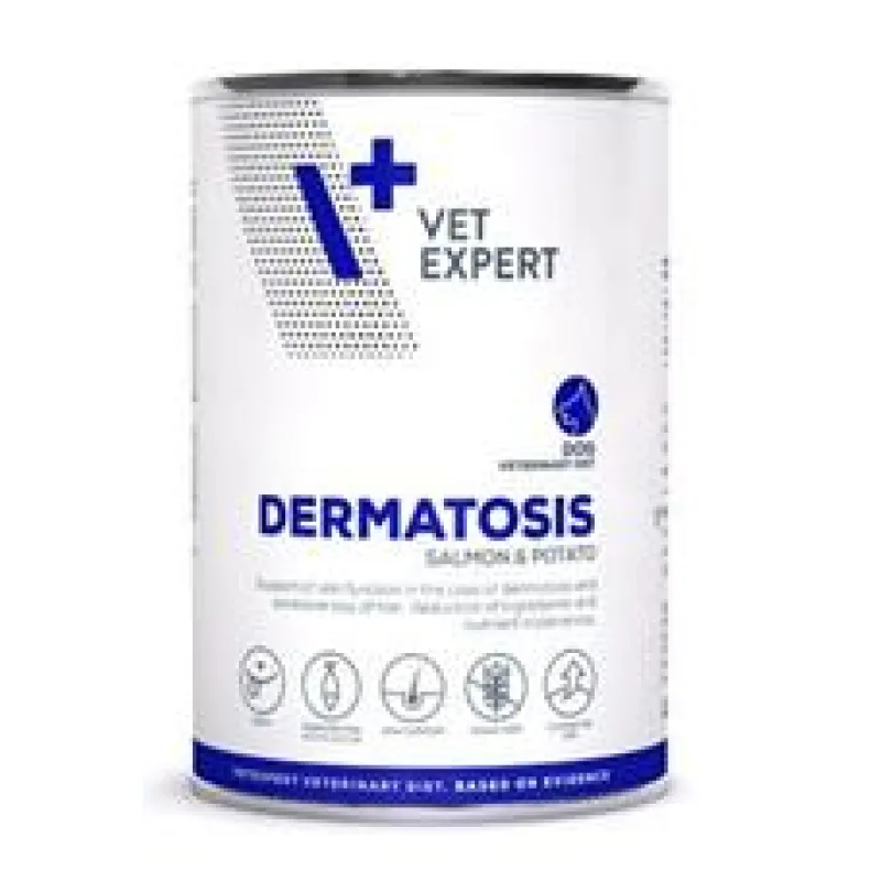 VetExpert VD 4T Dermatosis Dog Salmon konzerva 400 g
