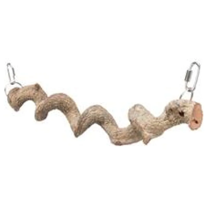 Přírodní závěsné "cikcak" bidýlko, 36 cm/ø 25 mm, dračí dřevo 1 ks