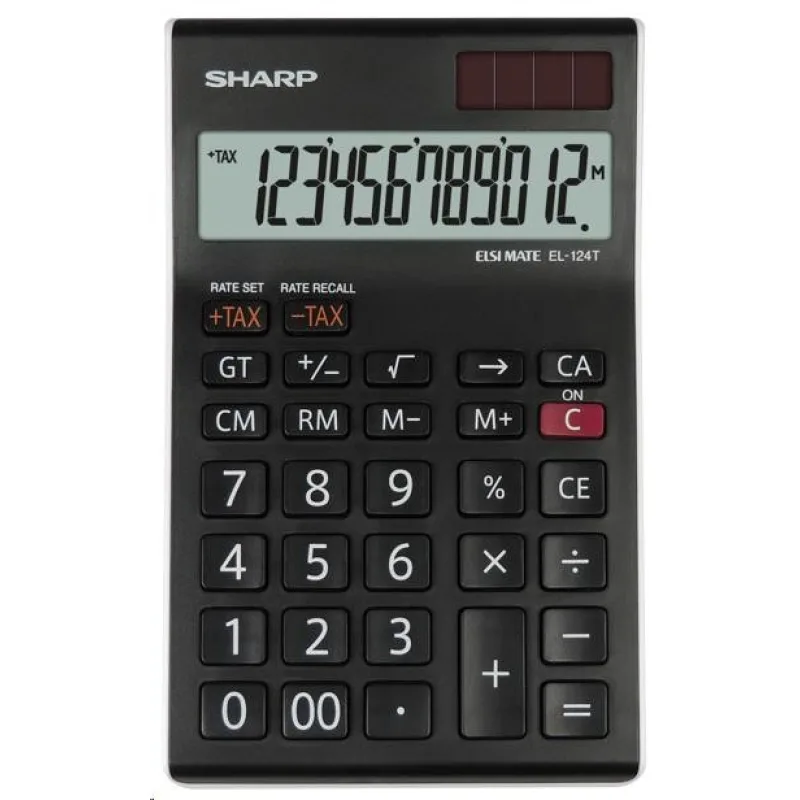 SHARP kalkulačka - EL-124TWH - černá SH-EL124TWH