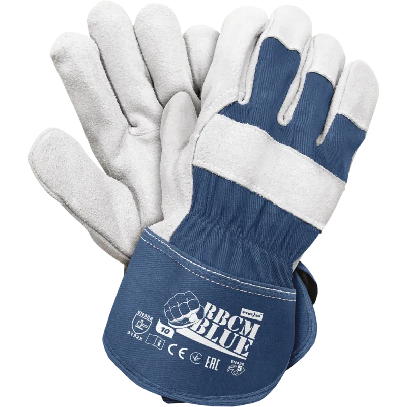 Reis RBCMBLUE vystužené rukavice Blue/Gray 10