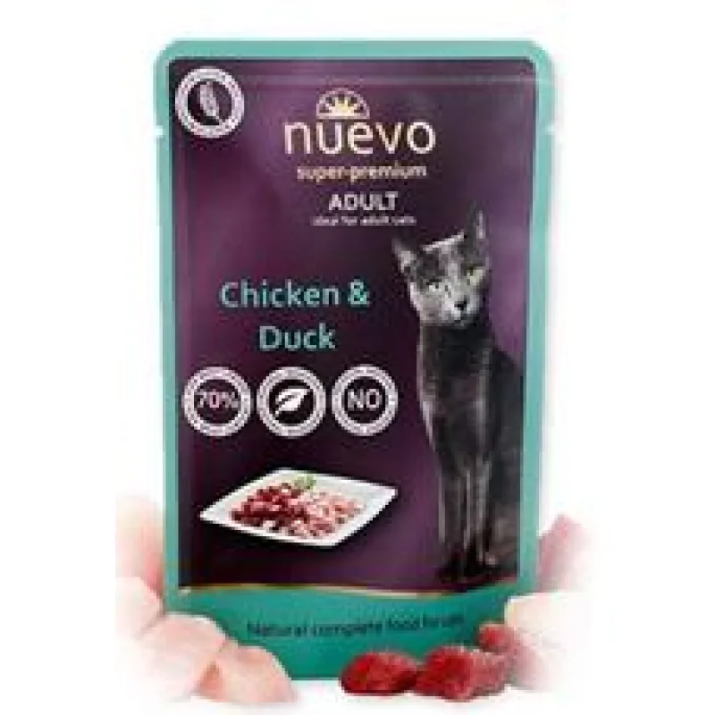 Nuevo kočka kapsa Adult kuře a kachna 85 g