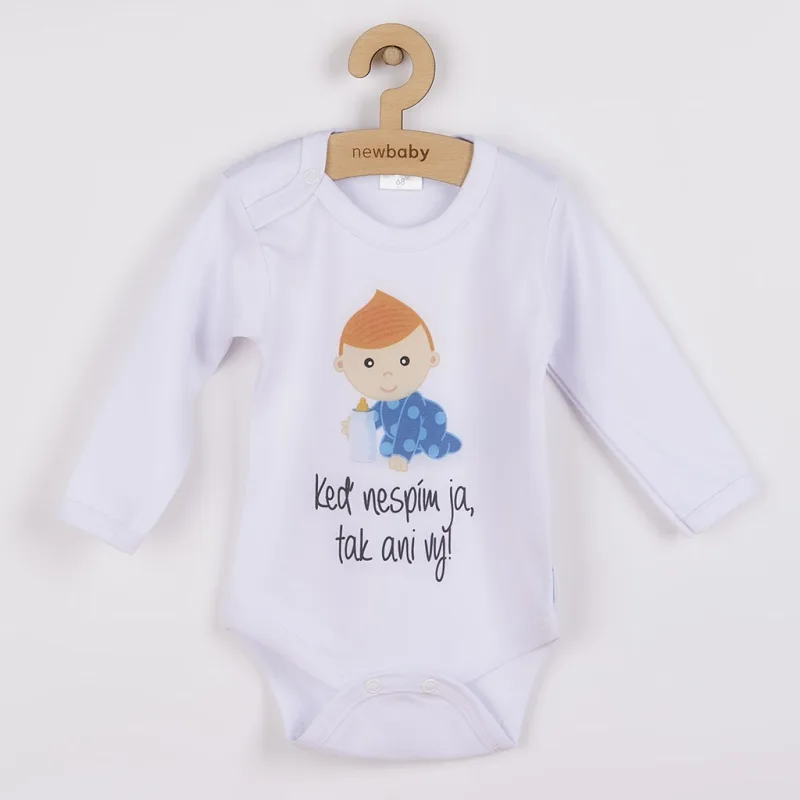 Body s potlačou New Baby Keď nespím ja, tak ani vy