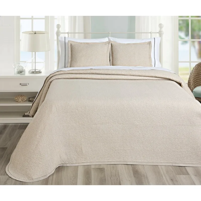 Prehoz na posteľ, Van Gogh, béžový 240x260 cm