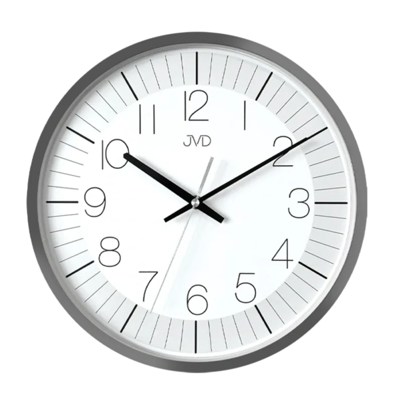 JVD Antracitové nástěnné tiché netikající hodiny JVD JVD HX8019.3