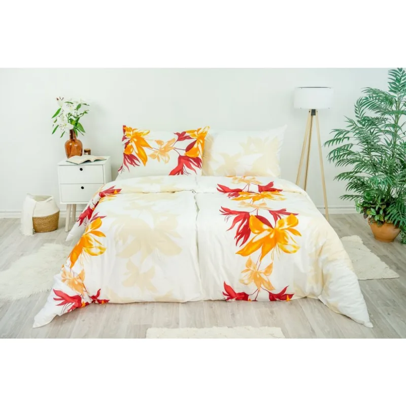 Stanex Luxusné obliečky Nela oranžová 140x200/70x90 cm