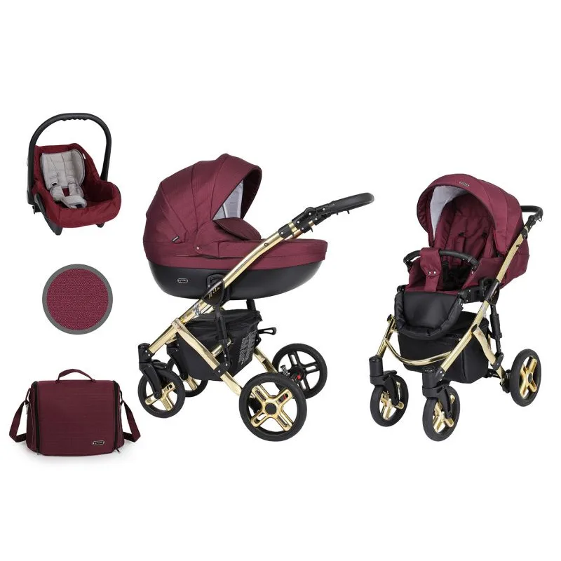 Kočík Kunert Mila Premium gold frame 3v1 - 01