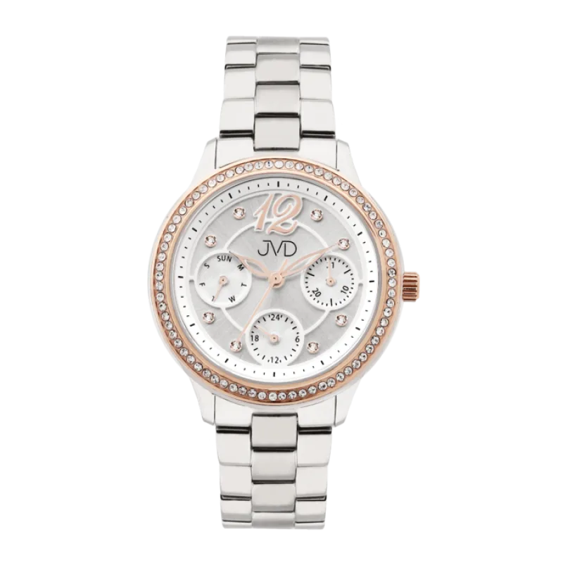 Dámské luxusní náramkové designové hodinky JVD JG1014.2 - multifunkční chronografy