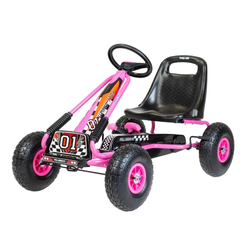 Detská šliapacia motokára Go-kart Baby Mix Razor ružová