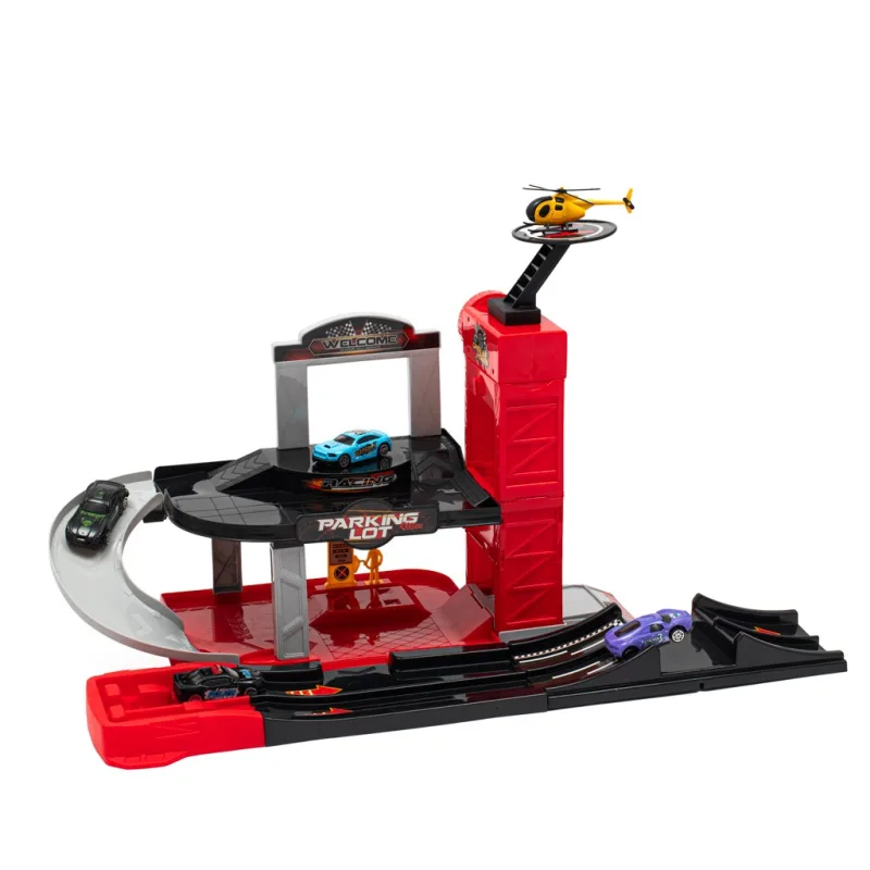 Detská garáž s helikoptérou Baby Mix (Poškodený obal)