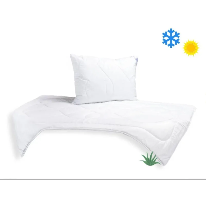 SET Prikrývka Aloe Vera 140x200cm celoročná 850g + Vankúš UNICO AloeVera 70x90cm 900g
