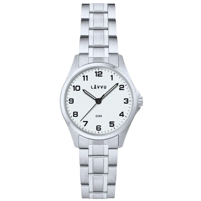 LAVVU Ocelové dámské hodinky GLIMT White LWL5080