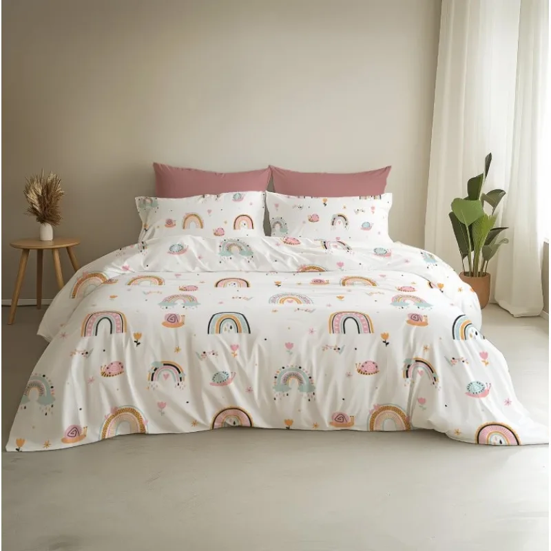 Krepové obliečky Dúha 140x200 + 70x90 cm
