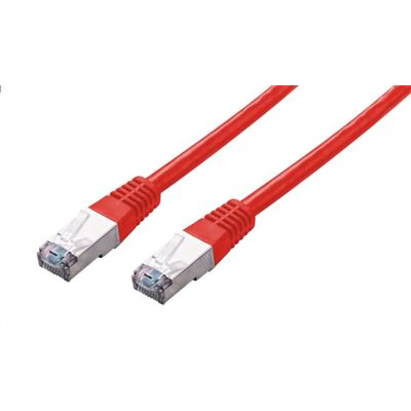 Kábel C-TECH patchcord Cat5e, FTP, červený, 2m CB-PP5F-2R