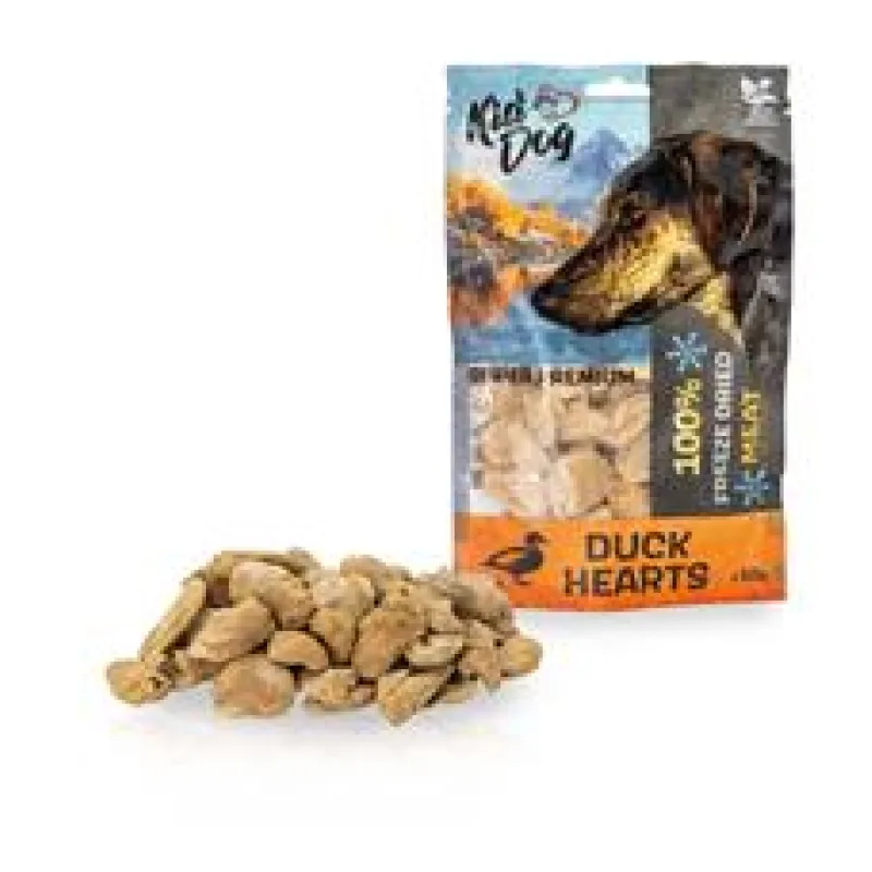 KIDDOG SUPER PREMIUM 100% kachní srdíčka sušená mrazem 50g