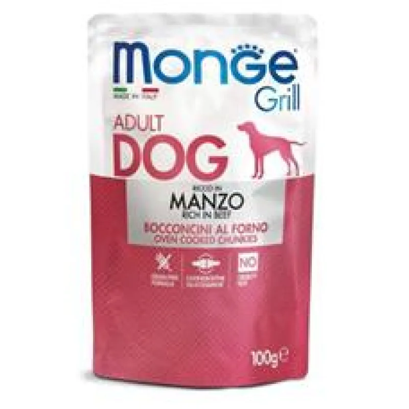 MONGE GRILL kapsička s hovězím masem pro psy 100 g