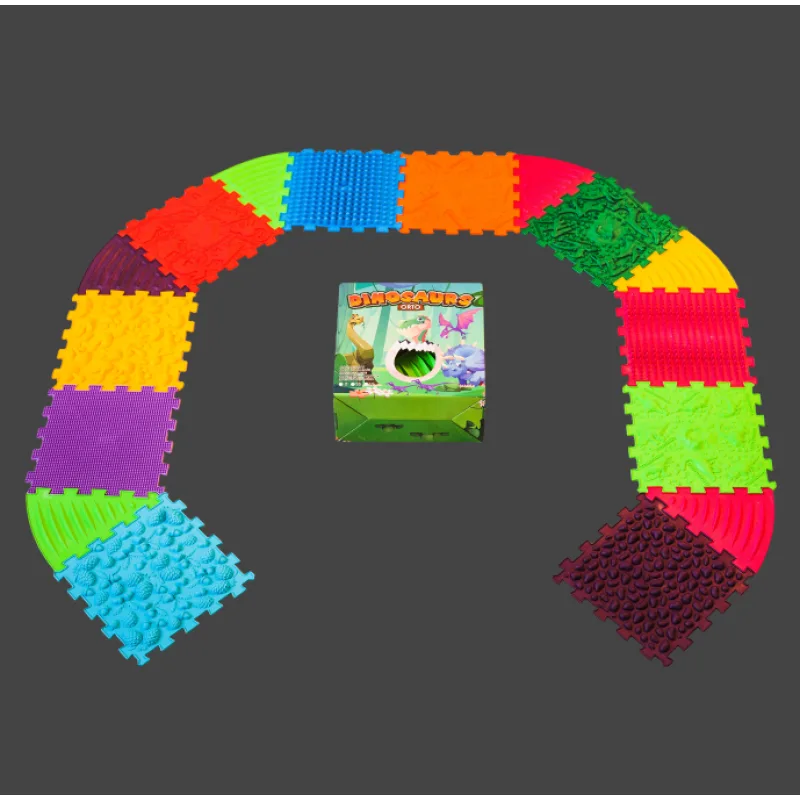 Masážna podložka Ortek Dinosaury Puzzle 10 prvkov+ 6 trojuholníkov